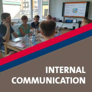 Internal Communication Communication – whether it’s internal or external, national or international – has been our business for the past two decades. We advise and support organisations around the globe. Developing and implementing communication strategies both within the company and to the outside world, that is our competence. This applies from the initial assessment to continuing evaluation.
